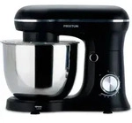 PRIXTON KR250 Mixer | 5 Liter, 1500 W, Edelstahl, Schwarz - Schwarz
