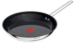 Tefal Nordica H8710655, Rund, Allzweckpfanne, Schwarz, Edelstahl, Keramik, Edelstahl,