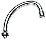 Grohe Atlanta Rohrauslauf Ausladung 140 mm mit Anschlag chrom - 13076000 - Silber
