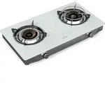 Klarstein Barzona Gaskochfeld, 2-Brenner Edelstahl & Glas, 7,7kW, Tragbarer
