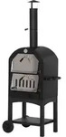 Outsunny Pizzaofen Outdoor Grillofen mit Schornstein Zubeh&ouml;r 3-Tier f&uuml;r BBQ -