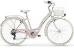 MBM Citybike New Primavera 26 Zoll, Damenfahrrad; grau/altrosa - Rosa