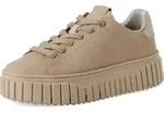 Tamaris 23702 Damenschuhe - sportliche Schn&uuml;r- Halbschuhe beige - Beige - 36