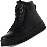 Tamaris Damen Leder High Top Sneaker Schwarz - Schwarz - 37