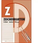 2221 Zeichenkarton - Block mit 10 Blatt, 190g/qm, A2 - Wei&szlig;