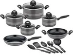15-teiliges Induktionskochgeschirr-Set &ndash; Massives Aluminium &ndash; Grau - Grau