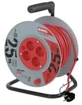 EMOS Kabeltrommel 25 m mit 4 Schuko Steckdosen, 1,5 mm2, Spezialkunststoff, Einsatz