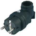 Schutzkontakt-Winkelstecker | Gummi | IP44 | Schwarz - Schwarz