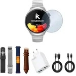 Knauermann PRO 4 (2026) Smartwatch mit Anruf & SOS Funktion - Silber
