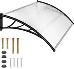 tectake&reg; Vordach in Bogenform 150 x 93 cm - Transparent