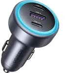 UGREEN EC307 Autoladeger&auml;t, USB + 2x USB-C, 30W (Schwarz) - Schwarz