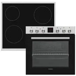 Telefunken Einbauherd-Set | Mit Glaskeramik-Kochfeld | Backofen mit Umluft 