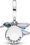 PANDORA Kolibri Charm-Anh&auml;nger, 925er Silber, Moments, Emaille - Silber