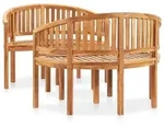 vidaXL 3-tlg. Garten-Lounge-Set Massivholz Teak - Braun