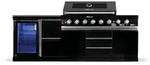 GORILLER&reg; BLACKBACK S4 Outdoor-K&uuml;che, XXL-Gasgrill mit K&uuml;hlschrank, Edelstahl,
