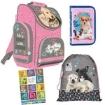 Goldkids - Schulranzen f&uuml;r Jungen und M&auml;dchen, 4er-Set - Schul-Rucksack f&uuml;r Kinder