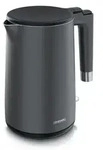 Arendo - Wasserkocher Edelstahl &ndash; 1,5 Liter - 2200 Watt &ndash; Doppelwand-Design &ndash;