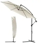 VOUNOT&reg; Ampelschirm mit Schutzh&uuml;lle, Sonnenschirm 300cm Beige - Grau