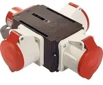 as-Schwabe MIXO Stromverteiler 400V 32A CEE-Stecker auf 3x CEE 400V 32A IP44
