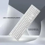 Alogic Echelon Extend Bluetooth Wireless Keyboard (German) White - Wei&szlig;