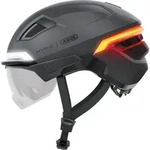 ABUS Fahrradhelm HYP-E ACE - mit Frontlicht, R&uuml;cklicht und Blinklicht - mit Visier