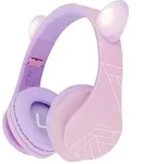Powerlocus P2 Kids Kinder- Kopfh&ouml;rer lila/pink mit Ohren - Kopfh&ouml;rer - Kabellos -