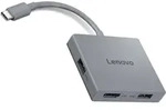 LENOVO USB-C 4 in 1 travel hub Gen2 Schwarz - Grau