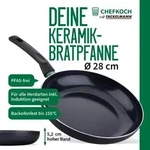 Chefkoch trifft Fackelmann Keramik-Pfanne &oslash; 28 cm - Hochwertige schwarze Greblon CK2
