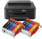 Canon Pixma TS705a Tintenstrahldrucker mit 10 kompatiblen XXL Patronen