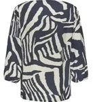 LASCANA Schlupfbluse creme-graublau bedruckt Gr&ouml;&szlig;e 32/34 - Creme/Grau - 32/34