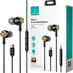 Usams Stereo-Kopfh&ouml;rer Ep-43 Metall Usb-C Schwarz/Schwarz Hsep4301