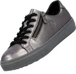 Rieker Damen Leder Sneaker Silber - Silber - 36