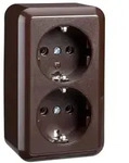 ELSO Renovierung Schuko Voll 395402 2fach braun - Braun