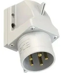 CEE-Wandger&auml;testecker 32A 5p 1h IP44 mit Deckel 525-1 Notstrom - Wei&szlig;