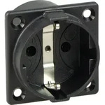 as-Schwabe Schutzkontakt-Einbaudose Schwarz mit Klappdeckel 230V 16A IP54 - Schwarz