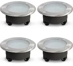 SSC-LUXon 4 St&uuml;ck VISKOS Bodeneinbaustrahler inkl. klarem & milchigem Glas...