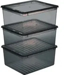 keeeper Aufbewahrungsboxen-Set "bea" 3x 11 L crystal-grey