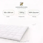 HANSKRUCHEN Daunendecke 155x200 cm extra Warm 100% Daunen waschbar Allergiker