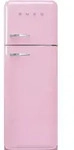 SMEG FAB30RPK6 K&uuml;hl-/Gefrierkombination Rechtsanschlag Cadillac Pink 50s Style, -