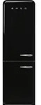 SMEG FAB32LBL6 K&uuml;hl-/Gefrierkombination Linksanschlag Schwarz 50s Style, - Schwarz