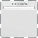 Berker Relais-Schalter mit Zentralst&uuml;ck f&uuml;r Hotelcard Q.1/Q.3 polarwei&szlig; samt, 1P,