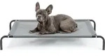 lionto Hundeliege, bequemes Outdoor Hundebett mit Netzgewebe, erh&ouml;ht, luftig &