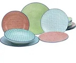 CreaTable, 10689, Mediterran Bunt, Tellerset 12-tlg, Steinzeug - Bunt