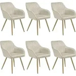 tectake&reg; Esszimmerstuhl Marilyn gepolstert, in Samtoptik, gesteppt 58 x 62 x 82 cm -