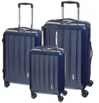 Check.IN 3-tlg. Kofferset LONDON 2.0 mit 4 Rollen - carbon blau - Blau