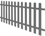 vidaXL Lattenzaun WPC 200x80 cm - Grau