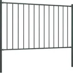 vidaXL Zaunelement Woerden mit Pfosten Stahl 1,7 x 1,25 m Anthrazit - Grau