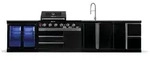 GORILLER&reg; BLACKBACK L3 Outdoor-K&uuml;che, Gasgrill mit Doppel-K&uuml;hlschrank,