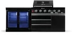 GORILLER&reg; BLACKBACK S7 Outdoor-K&uuml;che, Gasgrill mit Doppel-K&uuml;hlschrank, Edelstahl,