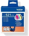 Patrone Brother LC-521VAL Farbtintenset DCPJ1260x/1310x/